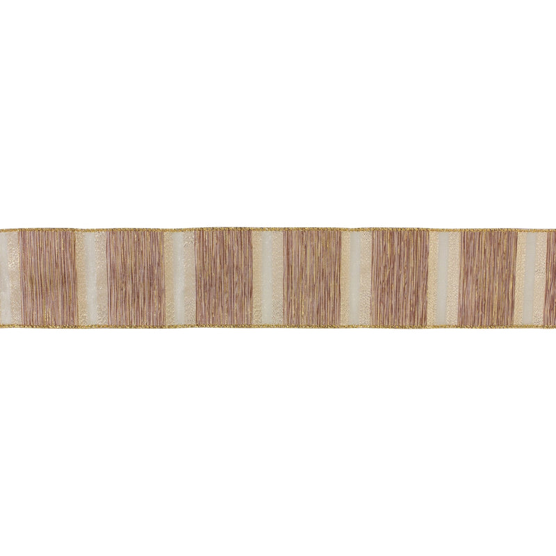 Melrose Beige Striped Ribbon (Set of 3)