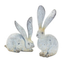 Melrose Weathered Stone Rabbit Statue with Distressed Finish (Set of 4) Multicol