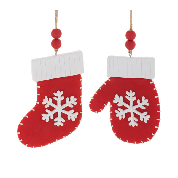 Melrose Mitten & Stocking Ornaments – Set of 12