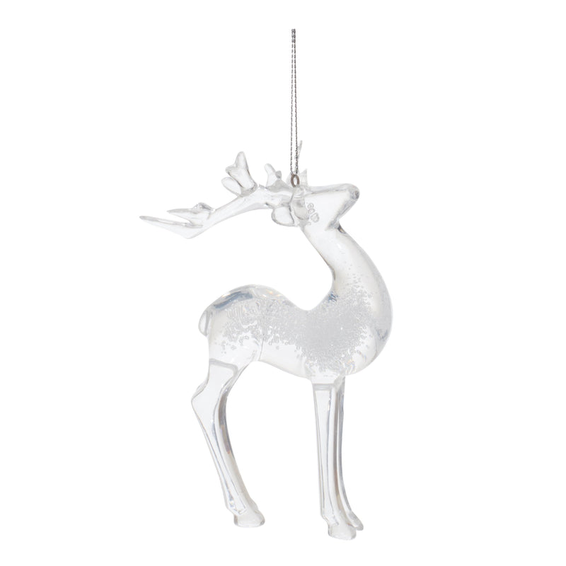 Melrose Clear Bubbled Deer Ornament (Set of 6)