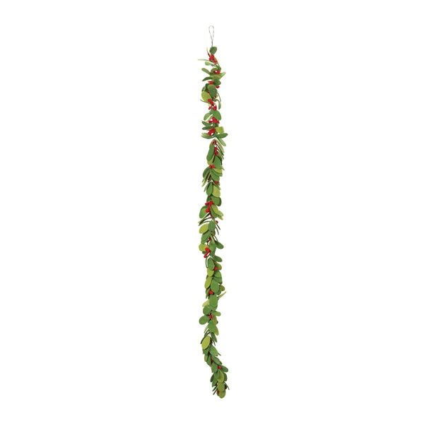 Melrose Fabric Mistletoe String Garland (Set of 2)