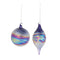 Melrose Purple Iridescent Ornaments (Set of 12)