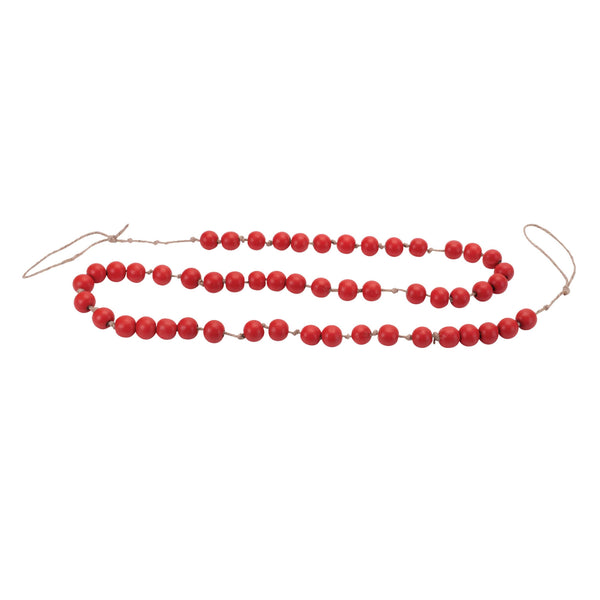 Melrose Wood Beaded String Garland (Set of 2)