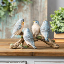 Melrose Blue Birds on Branch Figurine 11"L Multicolor Decor Home Accent