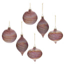 Melrose Iridescent Swirl Glass Ornament (Set of 6)