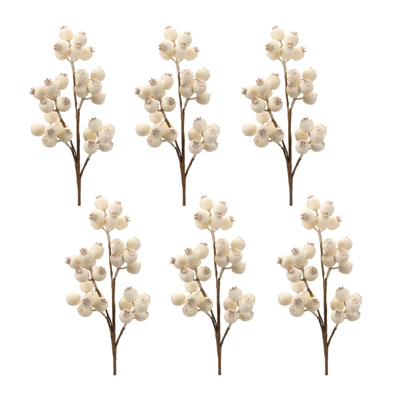 Melrose Beaded Berry Spray (Set of 6)