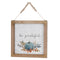 Melrose Wood Beaded Hanging Harvest Grateful Thankful Sentiment (Set of 2)