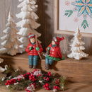 Melrose Holiday Children Shelf Sitter with Skis and Skates (Set of 4)