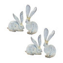 Melrose Weathered Stone Rabbit Statue with Distressed Finish (Set of 4) Multicol