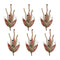 Melrose Glittered Pine and Sleigh Bell Spray (Set of 6)