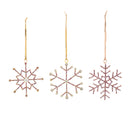 Melrose Jeweled Metal Snowflake Ornament (Set of 12)