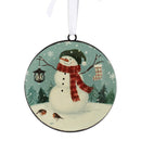 Melrose Snowman Disc Ornament (2 Sided)