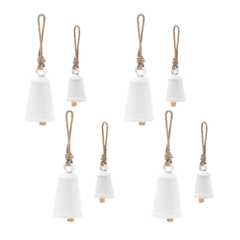 Melrose Rustic Metal Bell Ornament (Set of 8)
