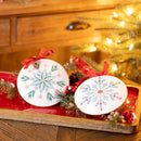 Metal Modern Snowflake Disc Ornament (Set of 12)