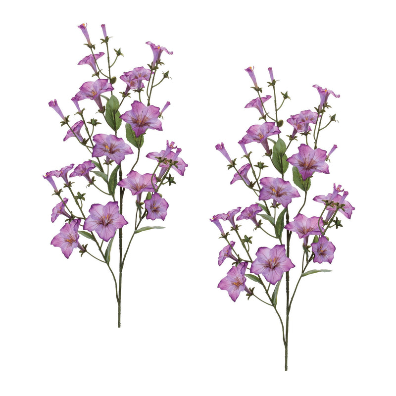 Melrose Morning Glory Floral Spray (Set of 2)