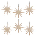 Melrose Frosted Glass Star Ornament (Set of 6)