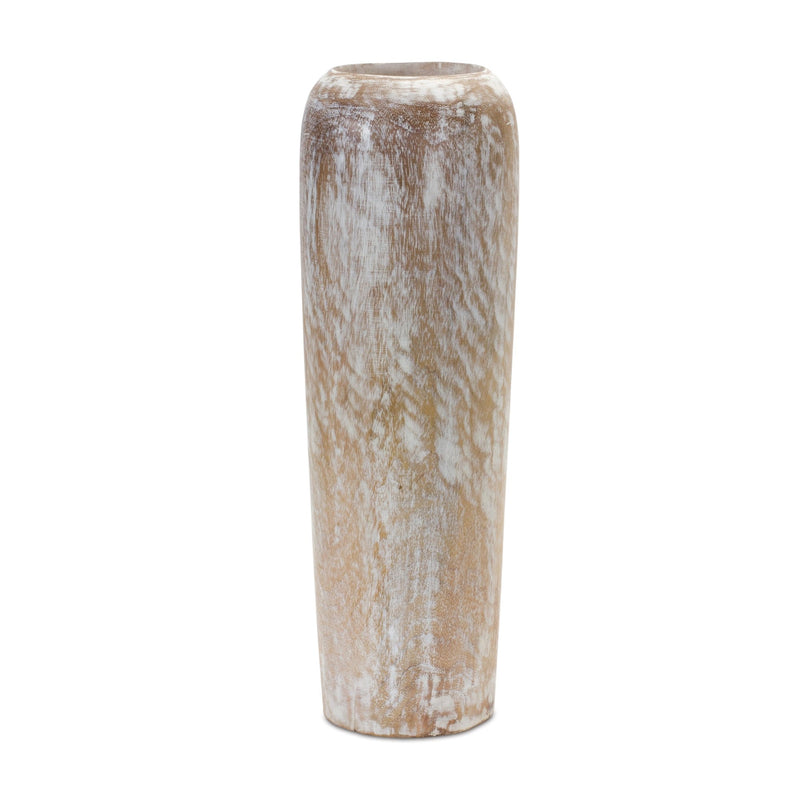 Melrose Wood Floor Vase 18.25"H