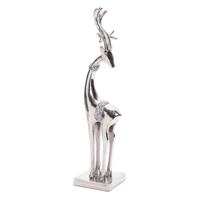 Melrose Aluminum Metal Holiday Deer (Set of 2)