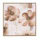 Melrose Wood Floral Block Plaque Wall Decor, Wood, Plastic