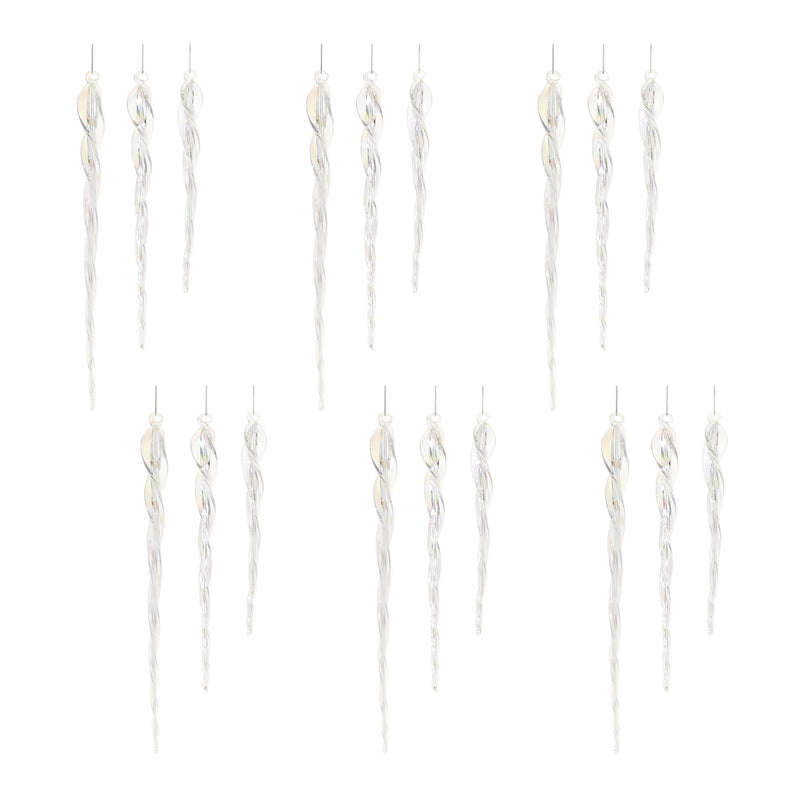 Melrose Glass Icicle Ornament (Set of 18)