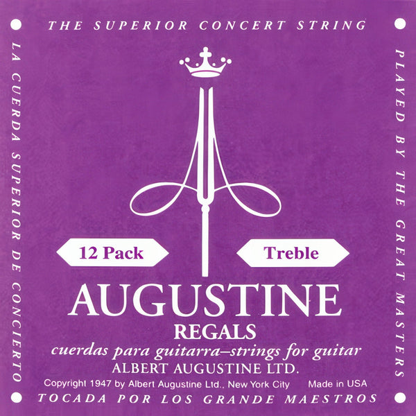 Augustine Regal/Trebles Extra High Tension Nylon Guitar Strings - 12 Packs of 6