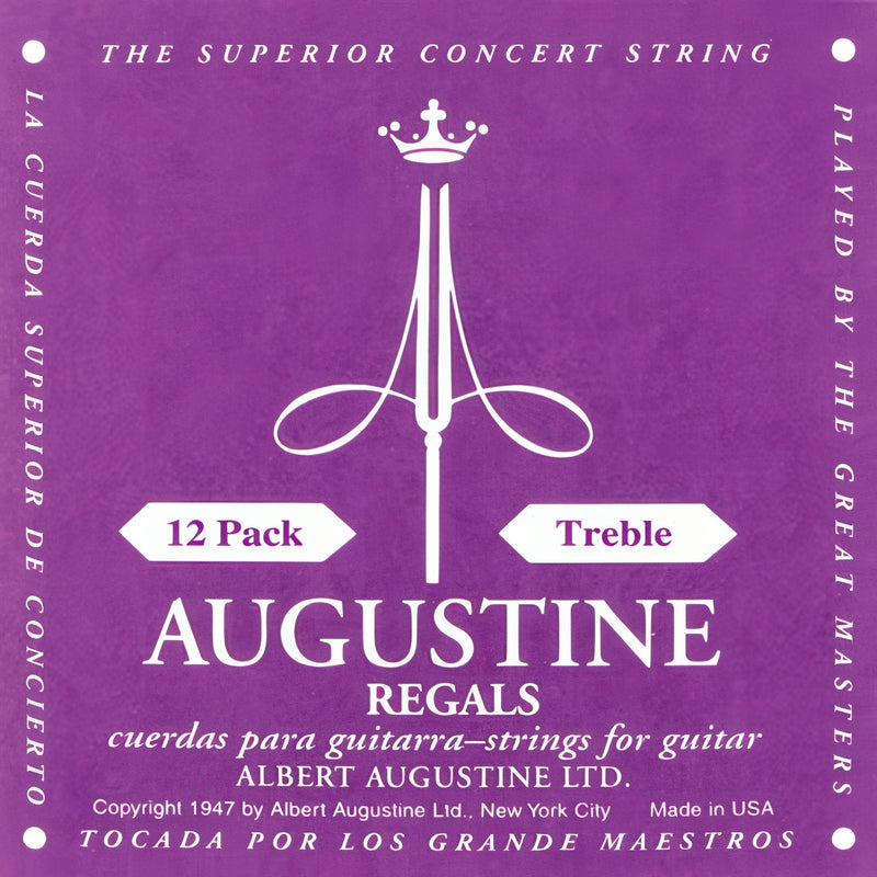 Augustine Regal/Trebles Extra High Tension Nylon Guitar Strings - 12 Packs of 6