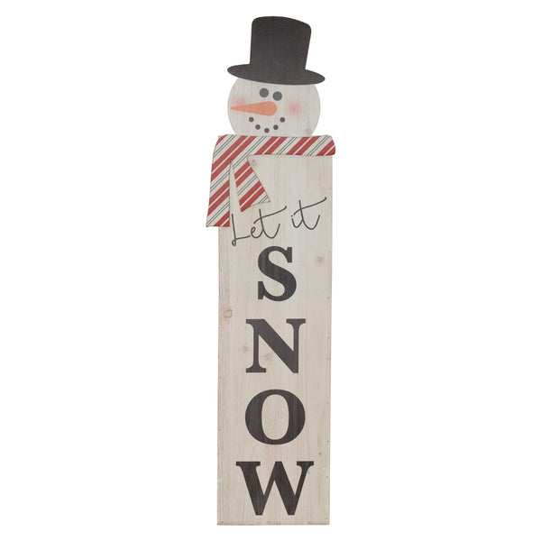 Melrose Let it Snow Snowman Porch Sign 41"H