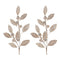 Melrose Beaded Silver Leaf Stem (Set of 2)