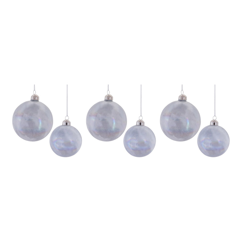 Melrose Irredescent Glass Ball Ornament (Set of 6)