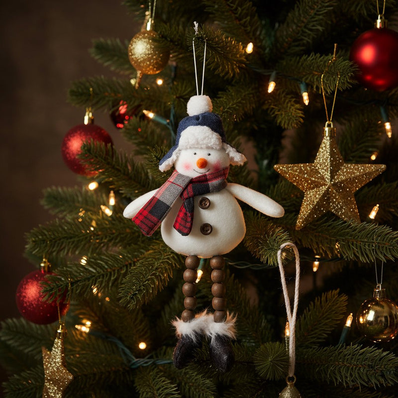 Melrose Plush Snowman Ornament (Set of 6)