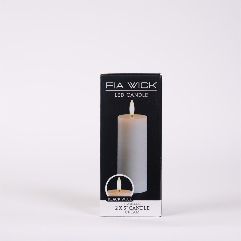 Melrose FIA Wick Ivory Pillar Candle (Set of 4)