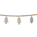 Melrose Wood Beaded Wool Tree Garland (Set of 2)