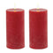 Melrose FIA Wick Red Pillar Candle (Set of 2)