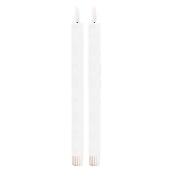 Melrose FIA Wick White Taper Candle (Set of 2)