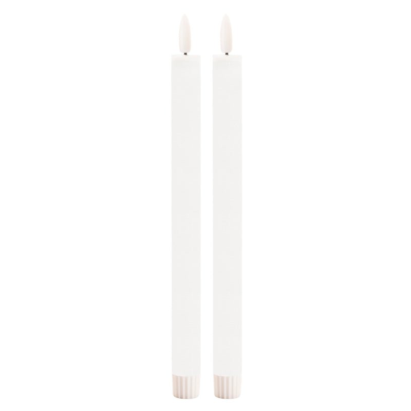 Melrose FIA Wick White Taper Candle (Set of 2)