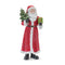 Melrose Glitter Santa Figurine with Pine Accent (Set of 3)