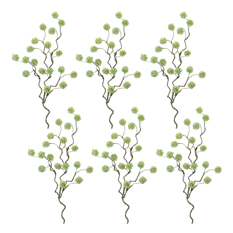 Melrose Snowball Floral Branch (Set of 6)