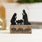 Melrose Holy Night Nativity Block with Metal Cut Out Scene 6"H