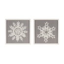 Melrose Framed Paper Mache Snowflake Plaque (Set of 2)