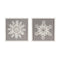 Melrose Framed Paper Mache Snowflake Plaque (Set of 2)