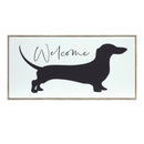 Melrose Wood Framed Dachshund Welcome Sign 19.75"L Wall Decor, Plastic