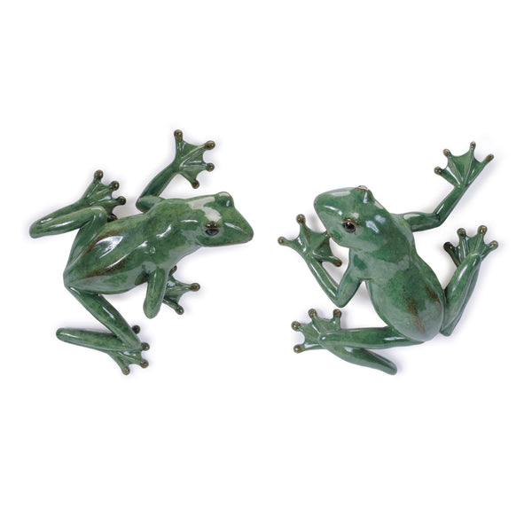Melrose Stone Garden Frog Wall Accent (Set of 2)