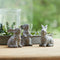 Melrose Washed Stone Garden Rabbit Figurine (Set of 6)