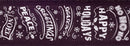 Melrose Black and White Christmas Sentiment Ribbon (Set of 3)