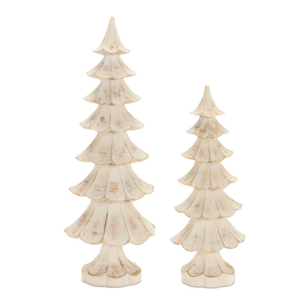 Melrose Brushed Gold Pine Tree (Set of 2)