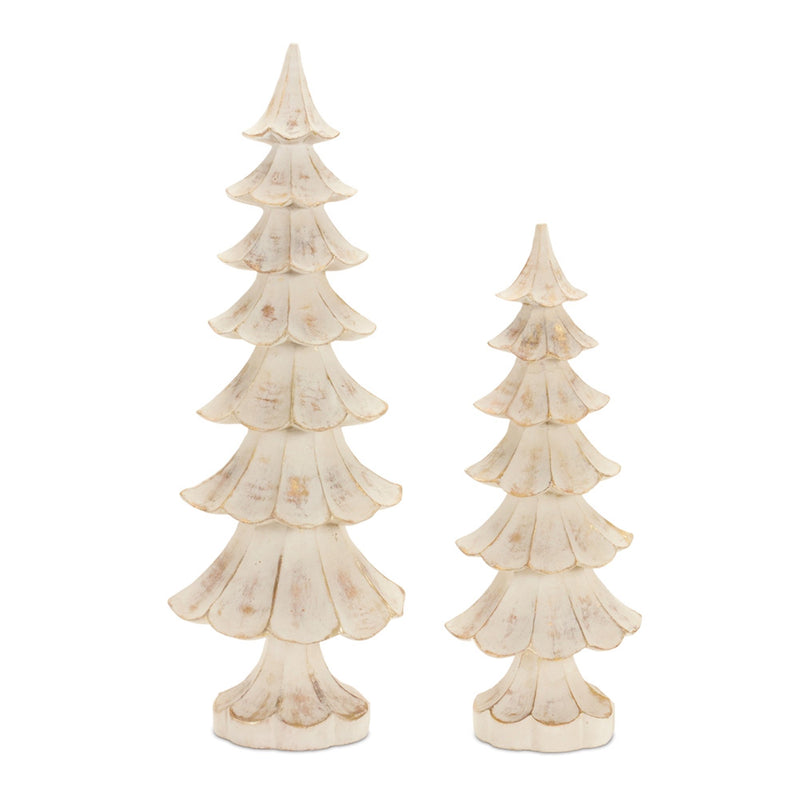 Melrose Brushed Gold Pine Tree (Set of 2)