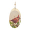 Wood Cardinal Bird Tree Disc Ornament (Set of 24)