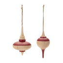 Melrose Oak Wood Top Ornament (Set of 12)