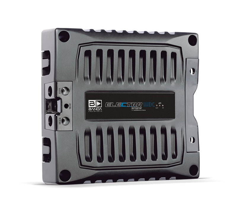 Banda Electra 5K1 Black 5000W Mono 1-Ohm Car Amplifier Bass Boost LPF HPF