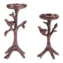 Melrose Metal Bird Branch Candle Holder (Set of 2)